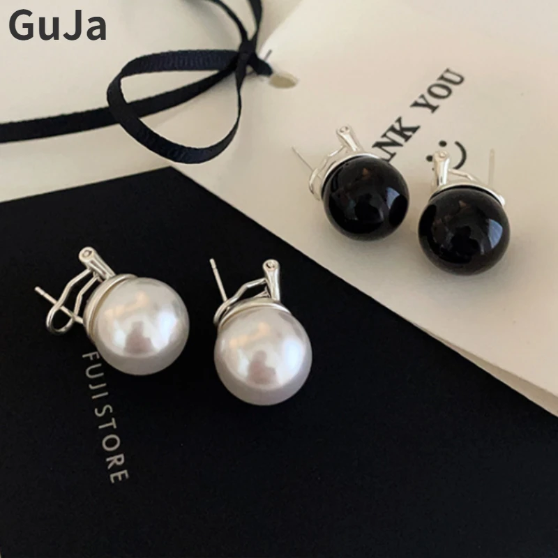 

Fashion Jewelry 925 Silver Needle Senior Sense Simulation Pearl Earrings For Women Retro Temperament Elegant Ear Accessories