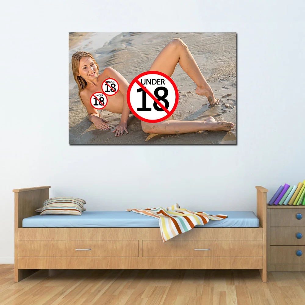 Сексуальная обнаженная девушка холст картина женщина без цензуры киска