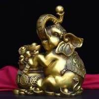 12 china lucky seikos brass elephant statue mother and child elephant a pair gourd ingots african elephant gather fortune