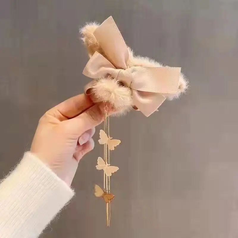 

Autumn Winter Plush Hair Clip Faux Fur Hair Claws For Women Hairpin Barrettes Fashion Hairgrips Korean Hair Accessory 2022 New