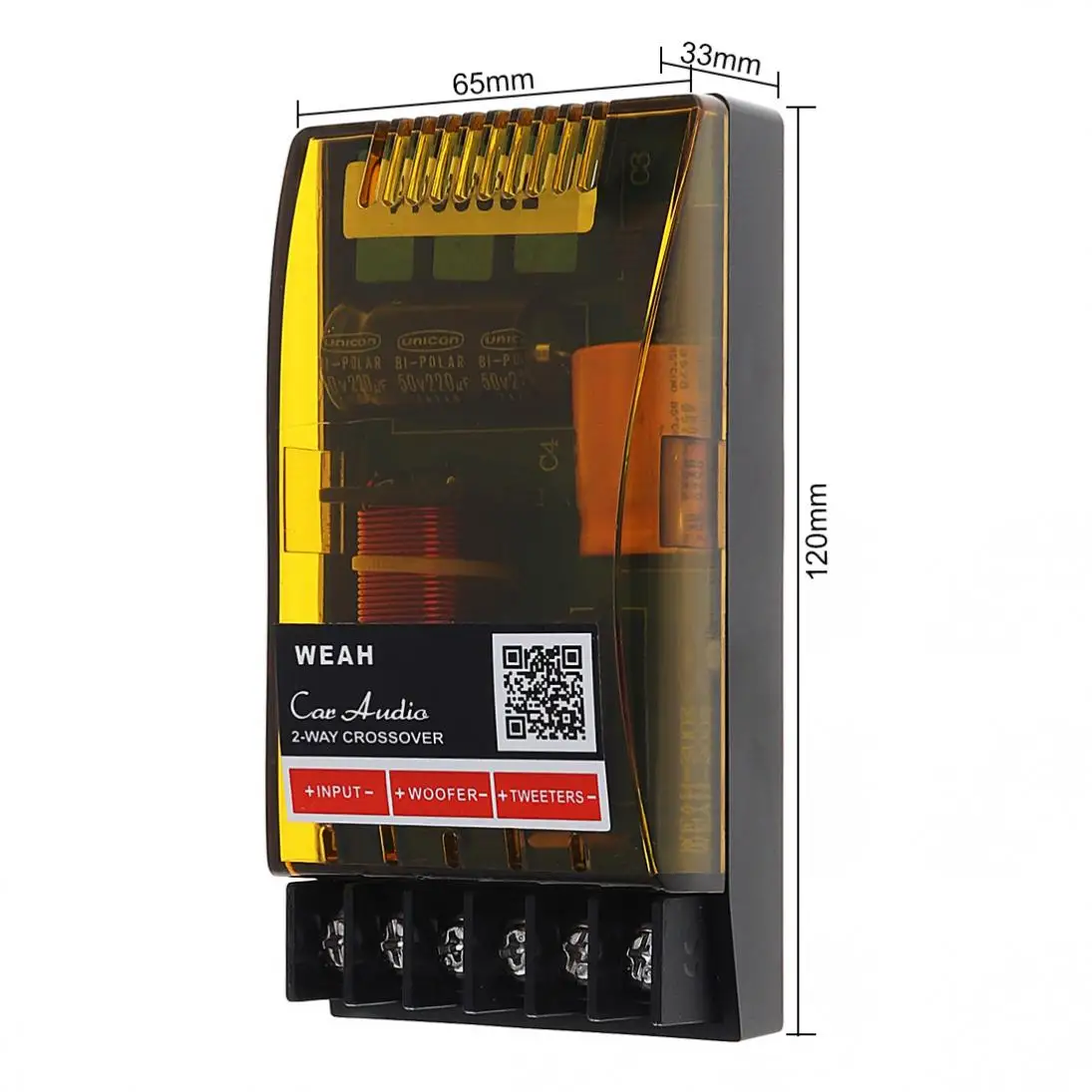 120 Вт делитель частоты 2002 2-полосный автомобильный аудио-динамик с двумя
