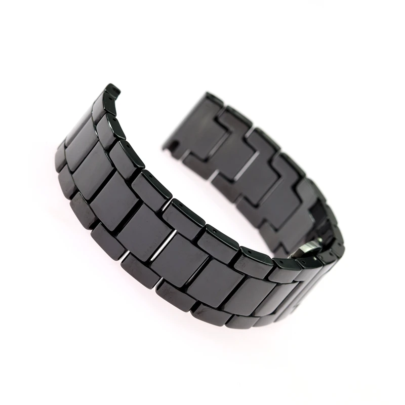Smooth Ceramic Strap 20 22 mm Chain Bracelet For Amazfit Samsung Galaxy Watch5 4 Classic 46 44mm 42 45 Mm Band Watchbands Belt
