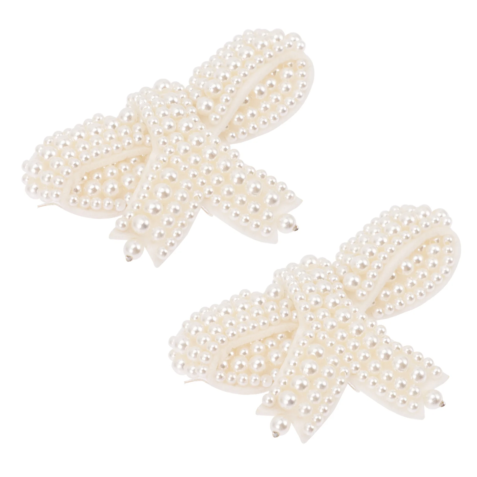 

Shoe Flower DIY Bowknot Buttons Pearl Wedding Shoes Rhinestone Cloth Making Accessories Miss