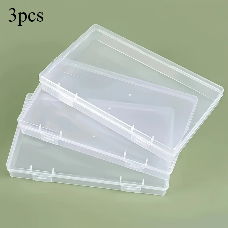 

Набор Из 3 Прозрачных Пластиковых Коробок Для Хранения С Герметичными Крышками Для Сортировки Документов, Журналов, Карточек