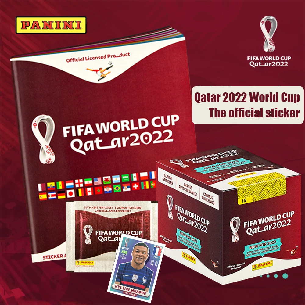 

Panini 2022 Qatar World Cup Official Sticker Collection Book Limit Soccer Ball Star Sticker Box Football Star Sticker Book Set