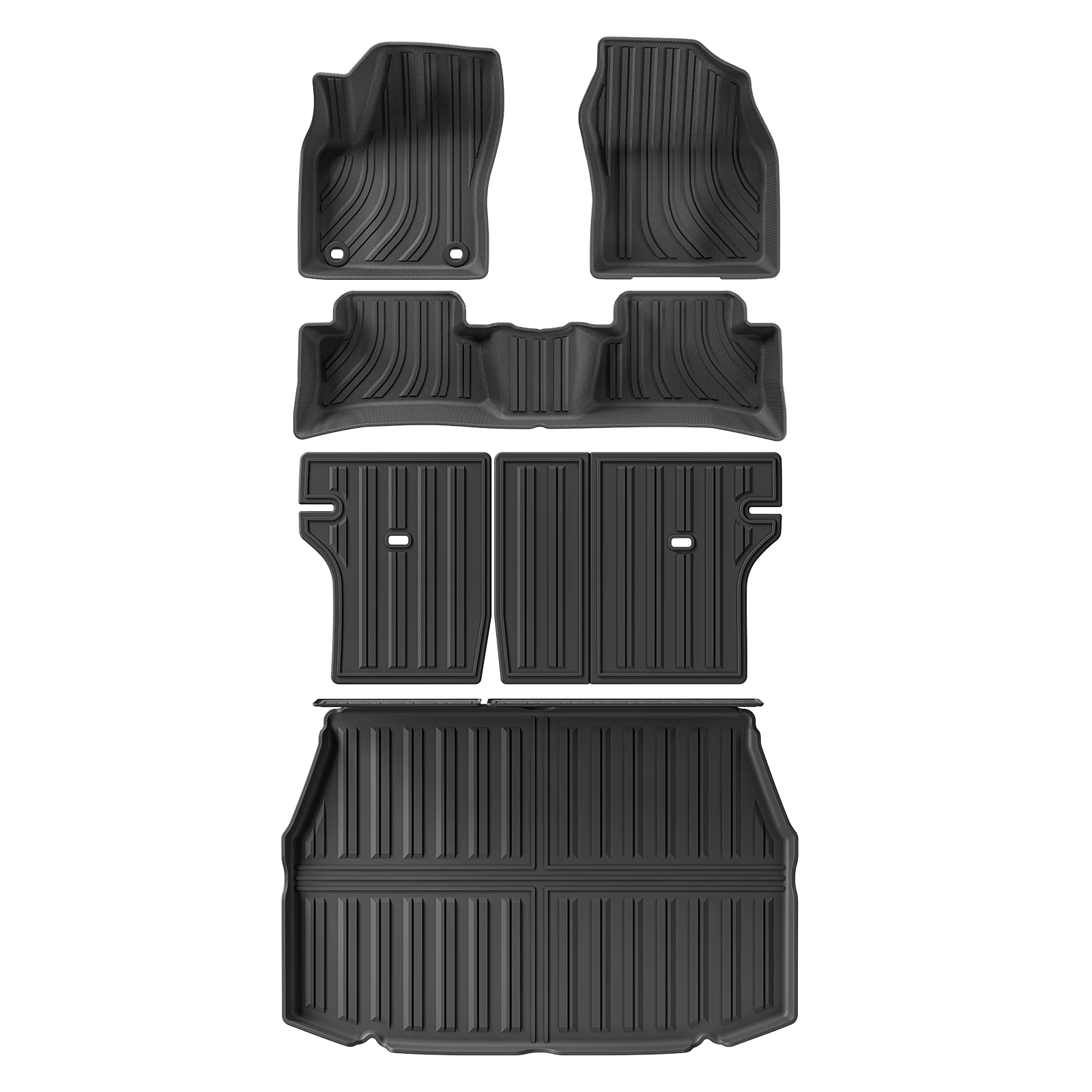 

Для Toyota C-HR 2023-2025 TPE 3D автомобильные коврики грузовой вкладыш багажник/накладка на спинку водонепроницаемый черный