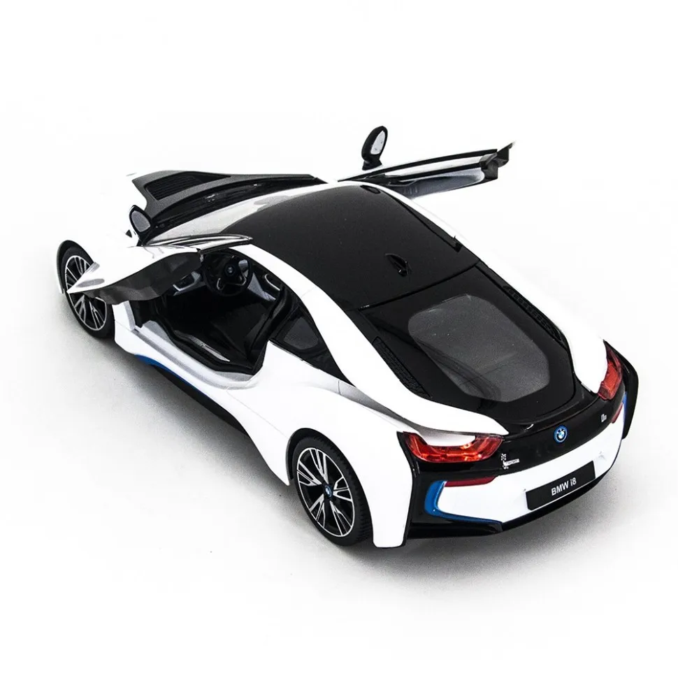 Радиоуправляемая машина Rastar BMW i8 White 1:14 с открывающимися дверями 71010
