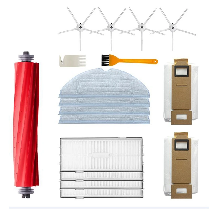 

HOT！-Main Brush Mop Cloths Rag Hepa Filter Side Brush Dust Bag Accessories For Xiaomi Roborock S7 T7 T7plus Robot Vacuum