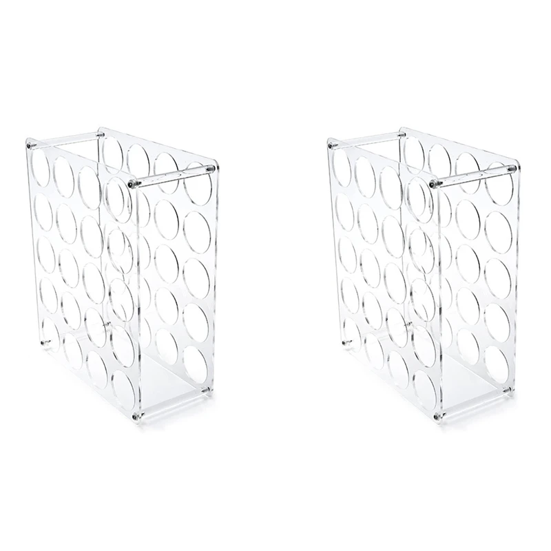 

2-Pack Acrylic Roll Storage 20-Holes Acrylic Storage Rack For Craft Room Clear Acrylic Roll Holder Rack For Craft Room