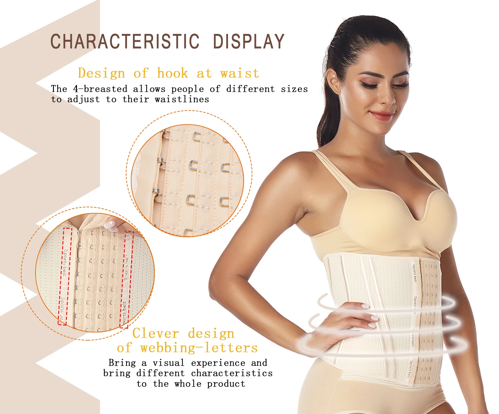 SEXYWG Waist Trainer Corset Firm Waist Support Belt Waist Cincher Tummy Trimmer for Women Slim Corset Back Support Belt