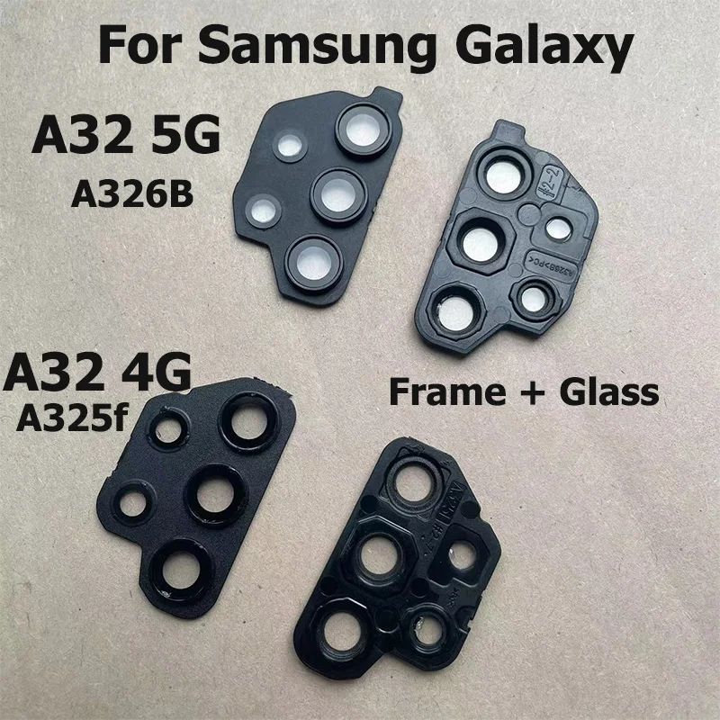 Новинка, оригинальное стекло для задней камеры Samsung Galaxy A32 4G A325f, стекло для задней камеры, стекло для задней камеры с рамкой, Крышка держателя для A32 5G A326B