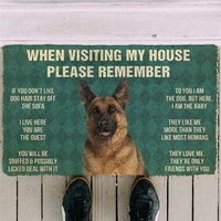 please remember german shepherd dogs house rules doormat decor print carpet soft flannel non slip doormat for bedroom porch