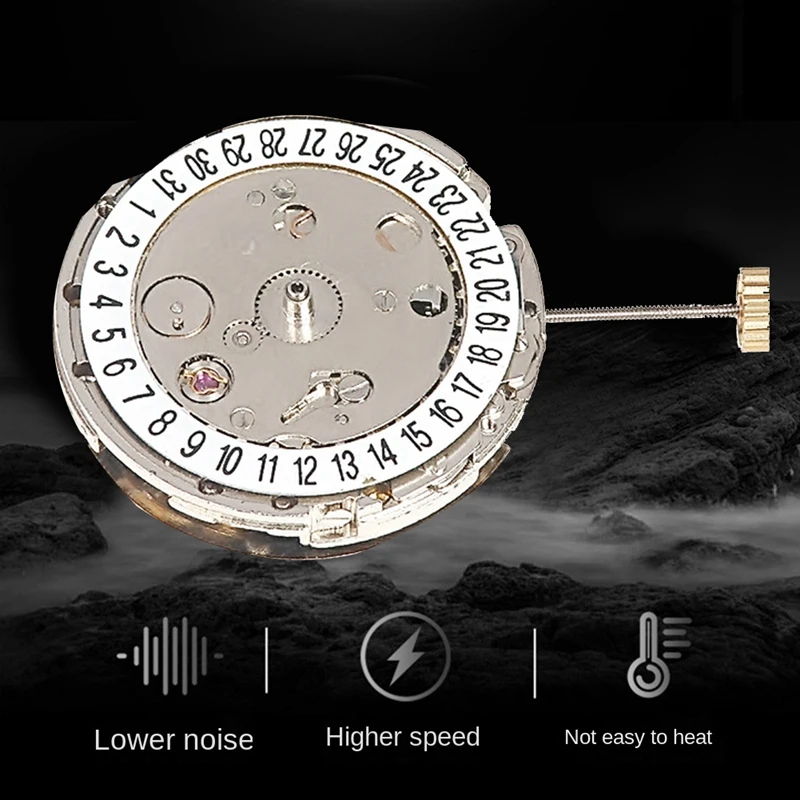 8205 Watch Movement Single Calendar 6 Stitches Silver Metal For 2813 Movement Automatic Machinery Replace 8205 Movement
