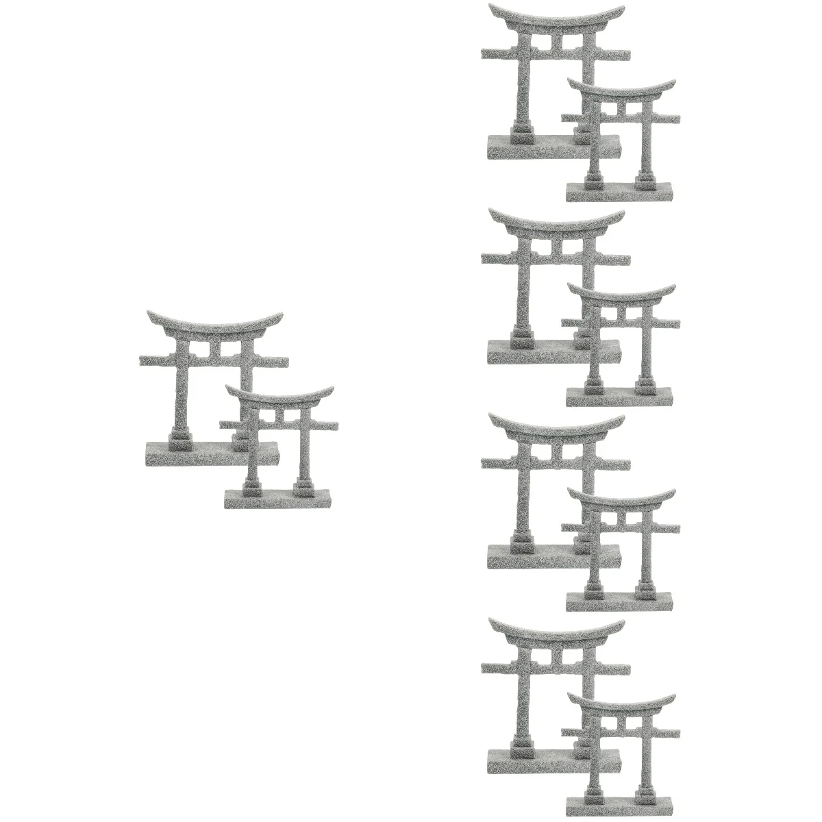

10 pcs Torii Gate for Garden Simulation Ornament Aquarium Landscape Prop Sand Table Micro Landscape Decoration