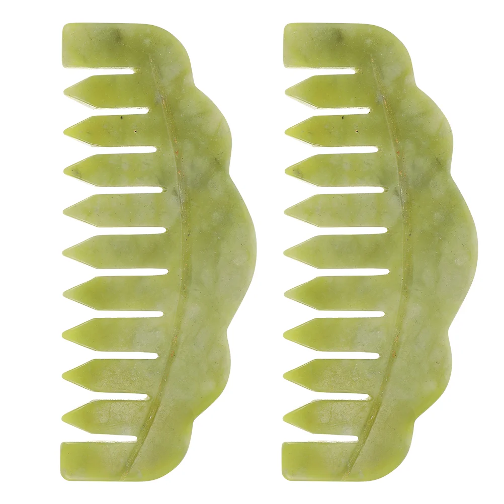 

Comb Tool Scraping Jade Hair Boardguasha Chinese Facial Plate Women Toolshead Muscle Massaging Stylish Scalp Hairdressing