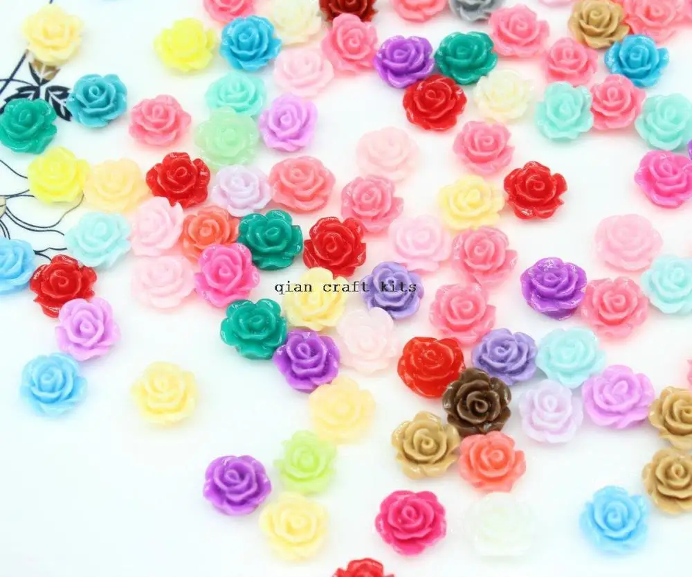 400 шт. кабошоны из смолы с розовыми кабошонами 10 мм бусины (упаковка образцов