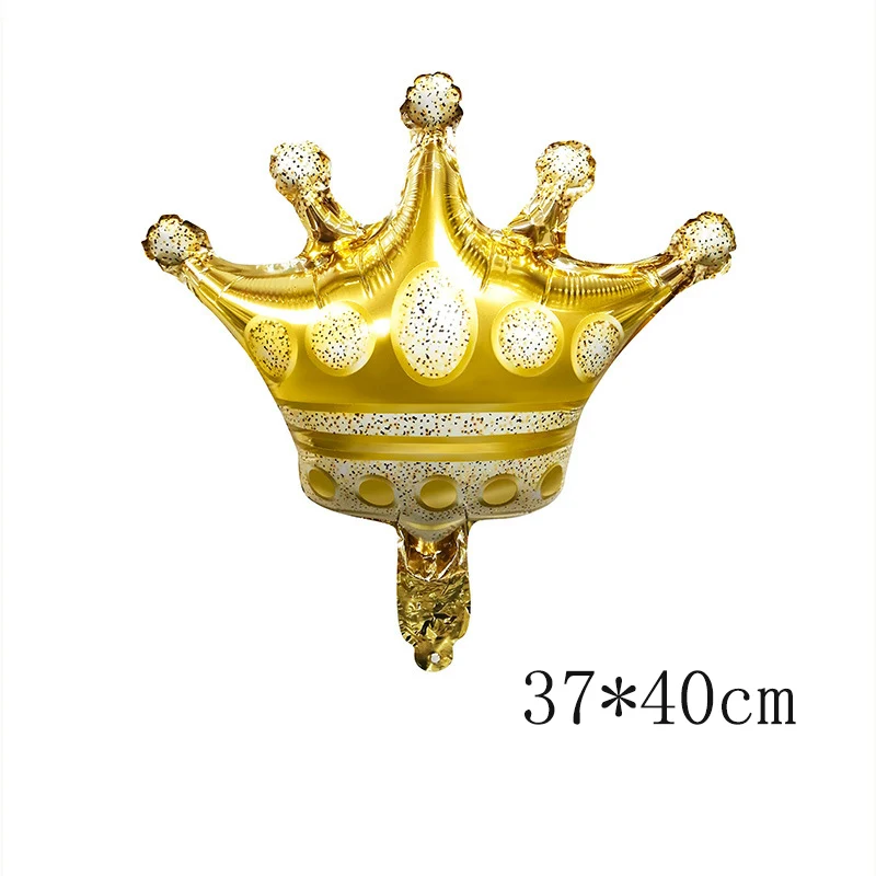 5/10 шт. Мини Золотая Корона фольгированные воздушные шары серебряные черные