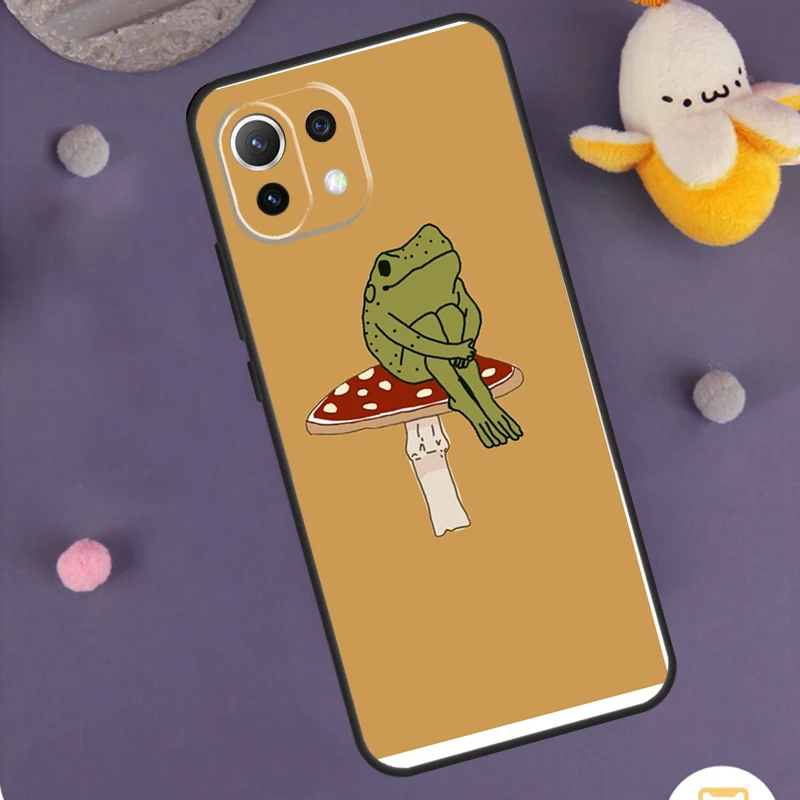 Фото Чехол Mushroom Frog для Xiaomi 15 Ultra 13T 14T 15T 17 Pro Max POCO F7 F5 F6 X5 X6 X7 X8 Pro F8 Ultra №5