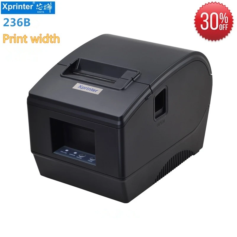

Xprinter 236BL Label Printer Barcode Printer Dimensional 48mm/58mm supports USB/BT/LAN ports