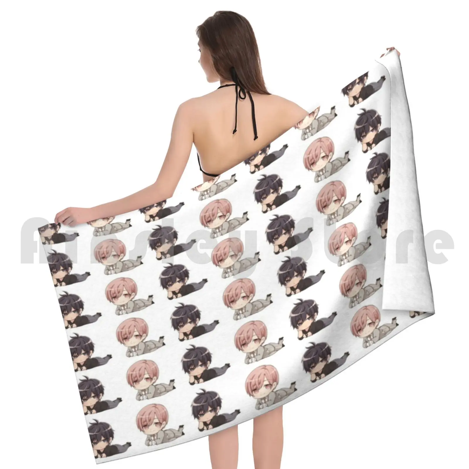 Civil Bath Towel Beach Cushion Ten Count 10 Curious Shirotani Yaoi Bl Boyslove Anime Manga Shonen Ai