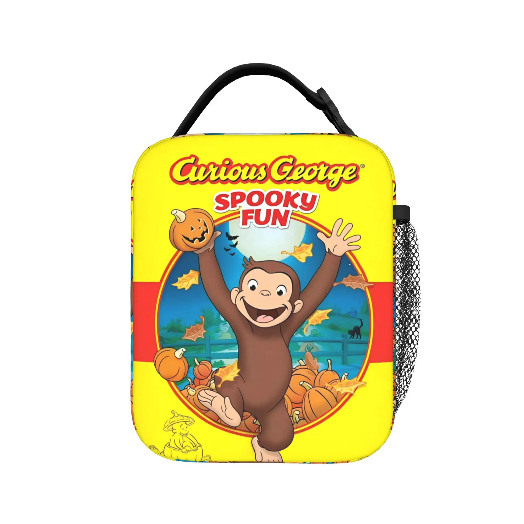 Фото Сумка-холодильник Curious George Spooky Fun, многоразовая, герметичная, для еды, контейнер для обеда, сумка-тоут, сумка для бенто №2