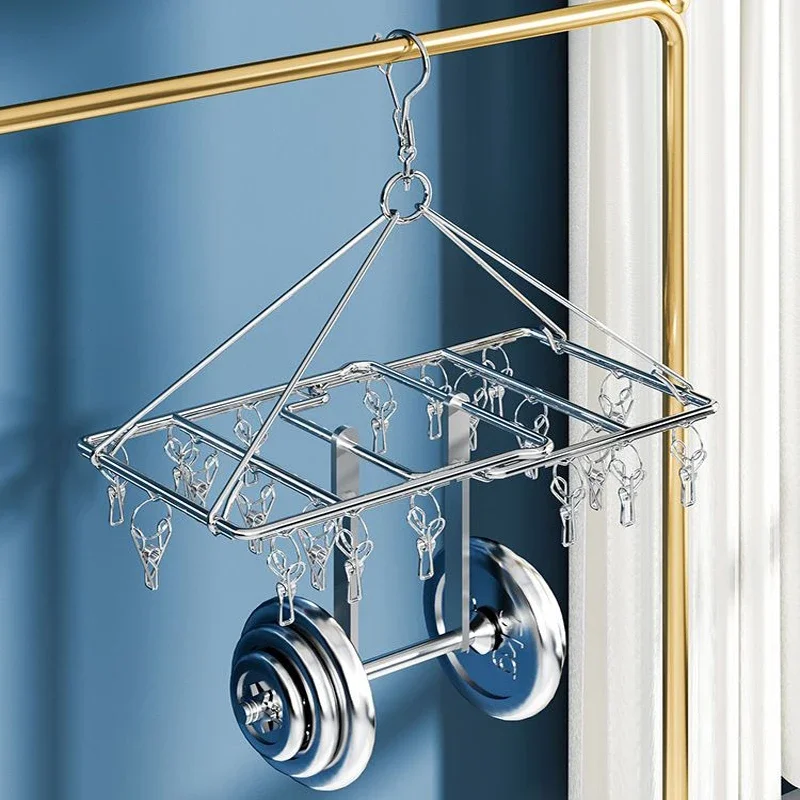 Складная вешалка для белья из нержавеющей стали 4 мм