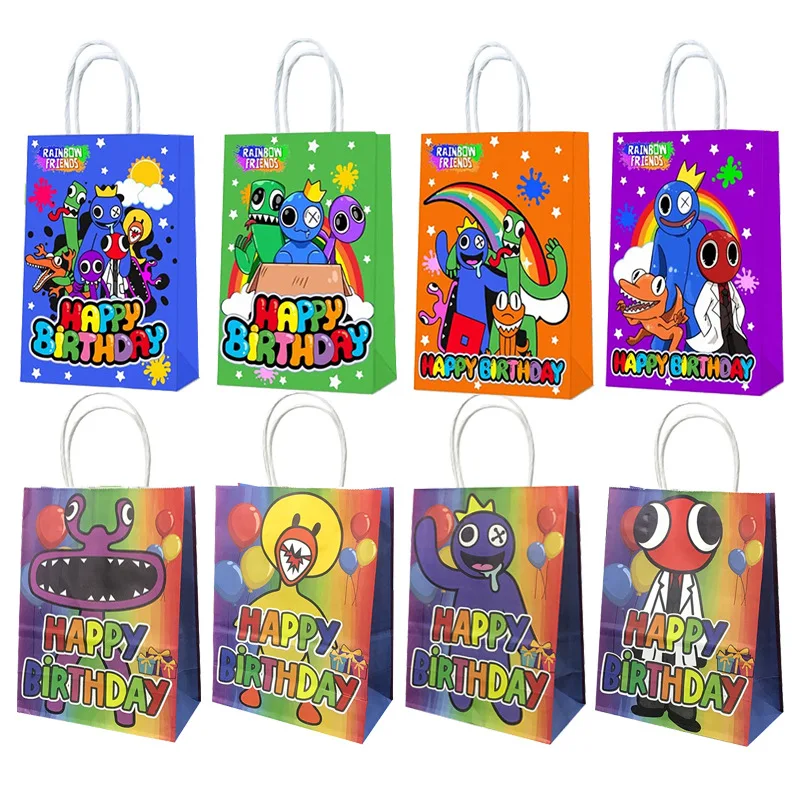 Радуга друзья аниме милая Подарочная сумка для детей на день рождения Аксессуары