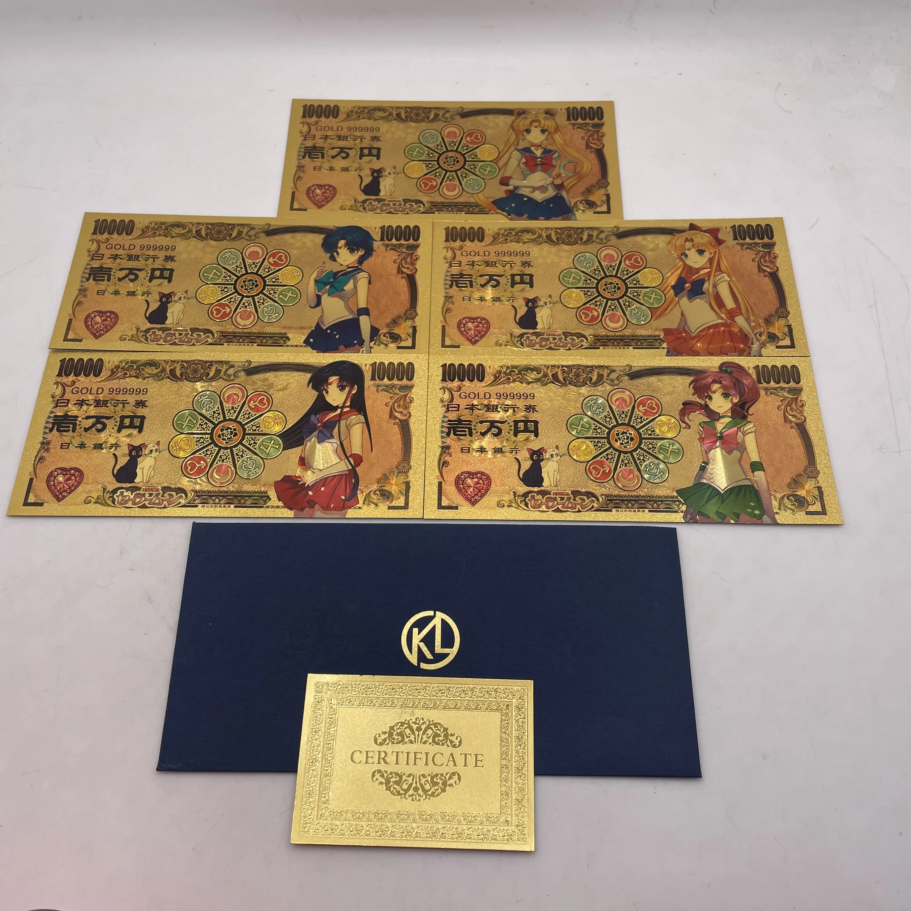 

Новая модель, Сейлор Мун Tsukino-Usagi, японское классическое аниме, Банкнота из 10000 иен, золото для коллекции памяти детства
