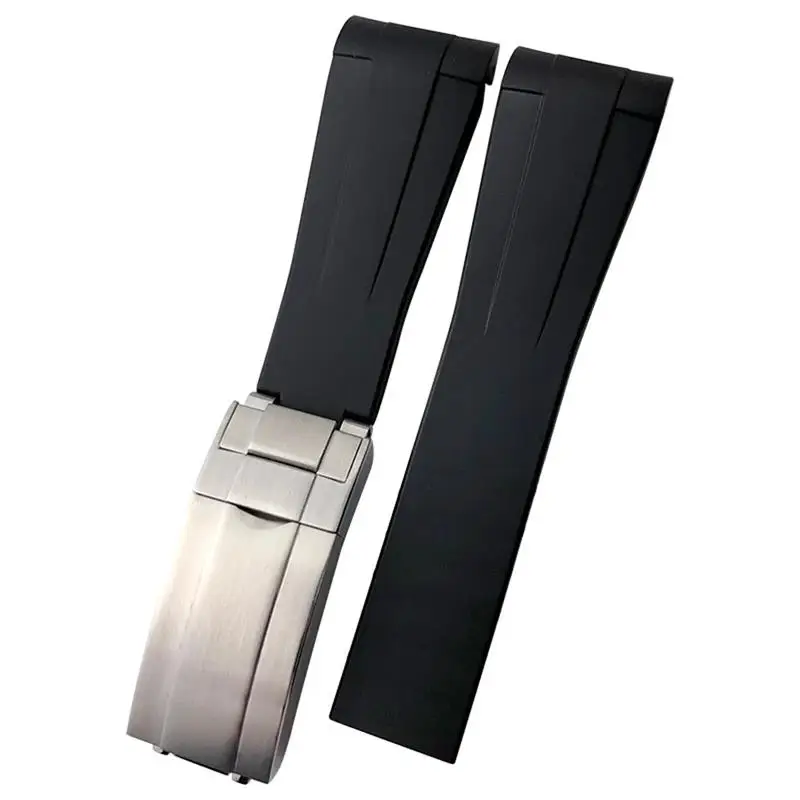 Ремешок силиконовый MAISITU для часов 20 мм 21 резиновый зеленый браслет Rolex Submariner GMT