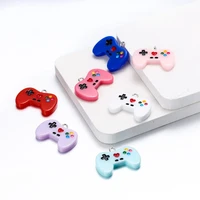 10pcslot colorful gamepad resin charms cute pendants for keychain earings necklace pendant diy jewlery making accessories