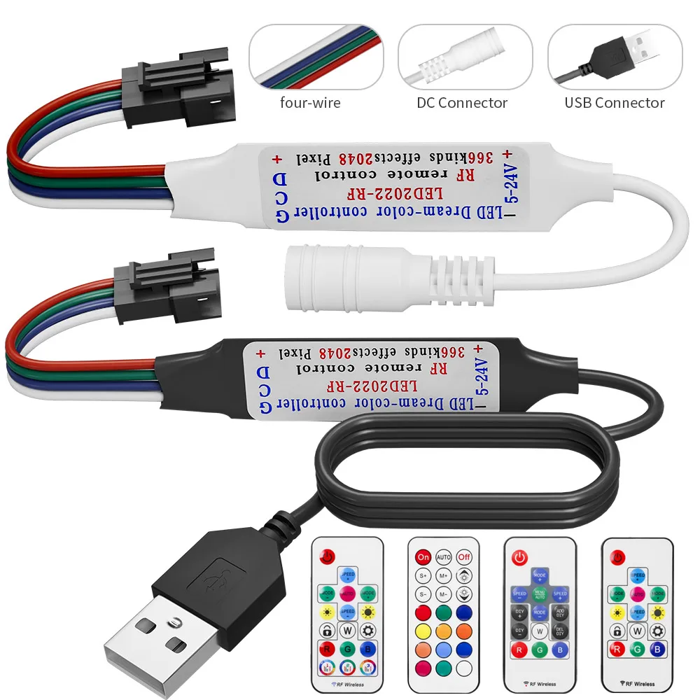 Светодиодная Пиксельная Адресуемая полоса RGB-контроллер 4 контакта 14/клавиш