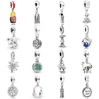 Новинка, 2019, 100%, 925 стерлингового серебра, Дамбо 60, розовые наушники, сверкающий кулон на удачу, амулет, подгонка, сделай сам оригинальные женские браслеты, ювелирные изделия