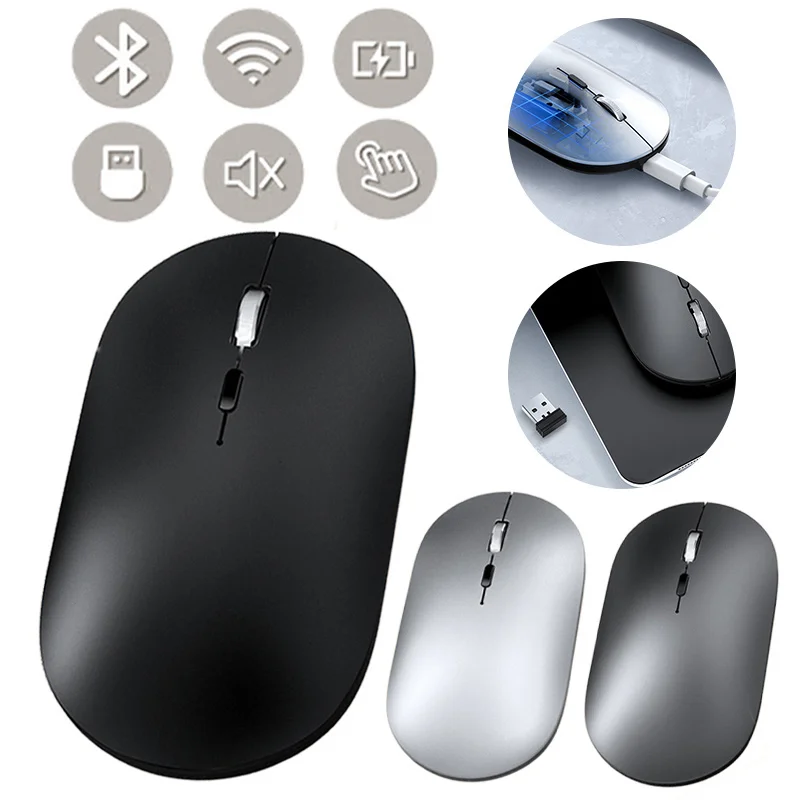

2023 Now X2 Wireless Bluetooth Mouse Dual Mode 2.4g Laptop Desktop Tablet DPI Adjustable Mute C Charging Port Mouse Recommend