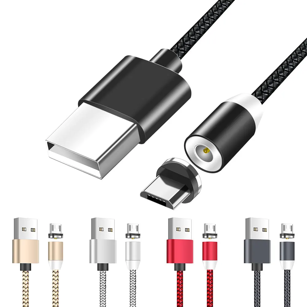 

Magnetic Micro USB Type C Charger Cable 1m 2A Data Cord Quick Charging Sync Data Cables For Android Samsung Huawei iPad Pro 2021