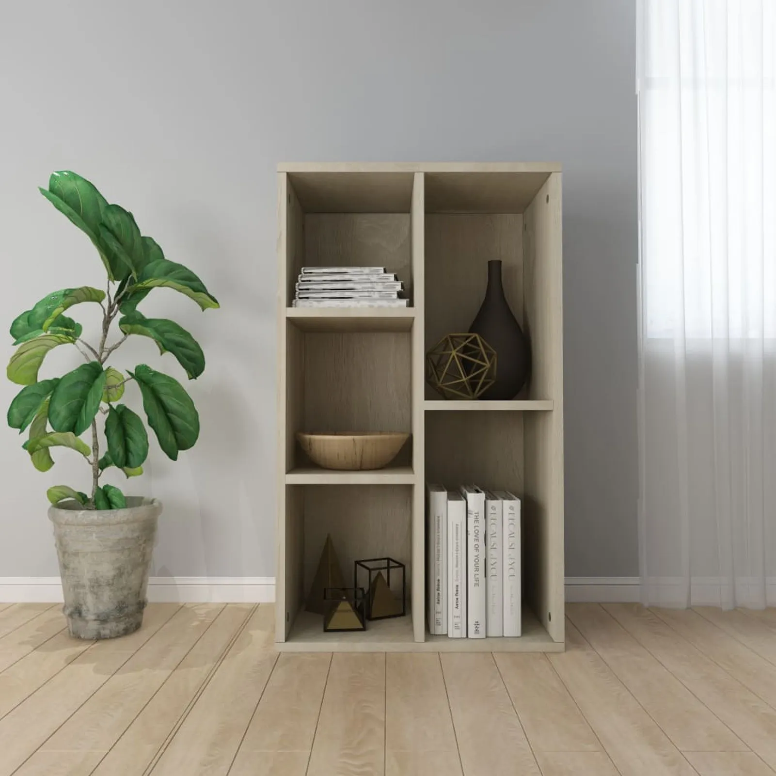 

Book Cabinet/Sideboard Sonoma Oak 19.7"x9.8"x31.5" Chipboard