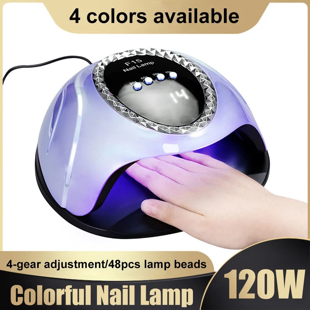 

120W Intelligent Nail Lamp Auto Sensor UV Gel Fast Drying UV/LED Lamp Nail Drying Light Nail Art Tool Manicure Machine 2022 New