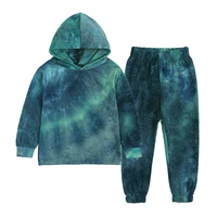 casual children clothing sets popular starry sky hoodies sweater tops and trousers 2pc sportswear kids girl boy tracksuit outfit
