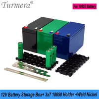 turmera 12v battery box 3x7 18650 holder with weld nickel use in 3s 12 6v 7s 29 4v motorcycle li ion batteries replace lead acid