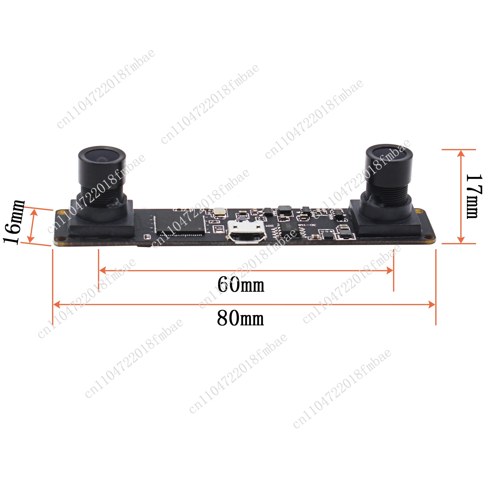 Синхронная USB-камера ELP с двумя объективами 960P, MJPEG 60 кадровс, 2560X960, OV9750 CMOS, стереоскопическая USB-камера для 3D VR (art.: 3920dbcf70360) - 3920dbcf70360