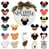 welcome sign door hanger with 20 different interchangeable logosmagical cute mi ckey mouse decoration and gifts