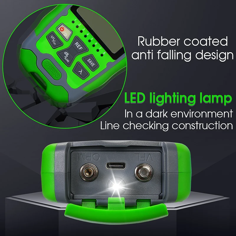 Фотометр-70 ~ + 10 дБм 4 в 1 Многофункциональный тестер оптоволоконного сетевого