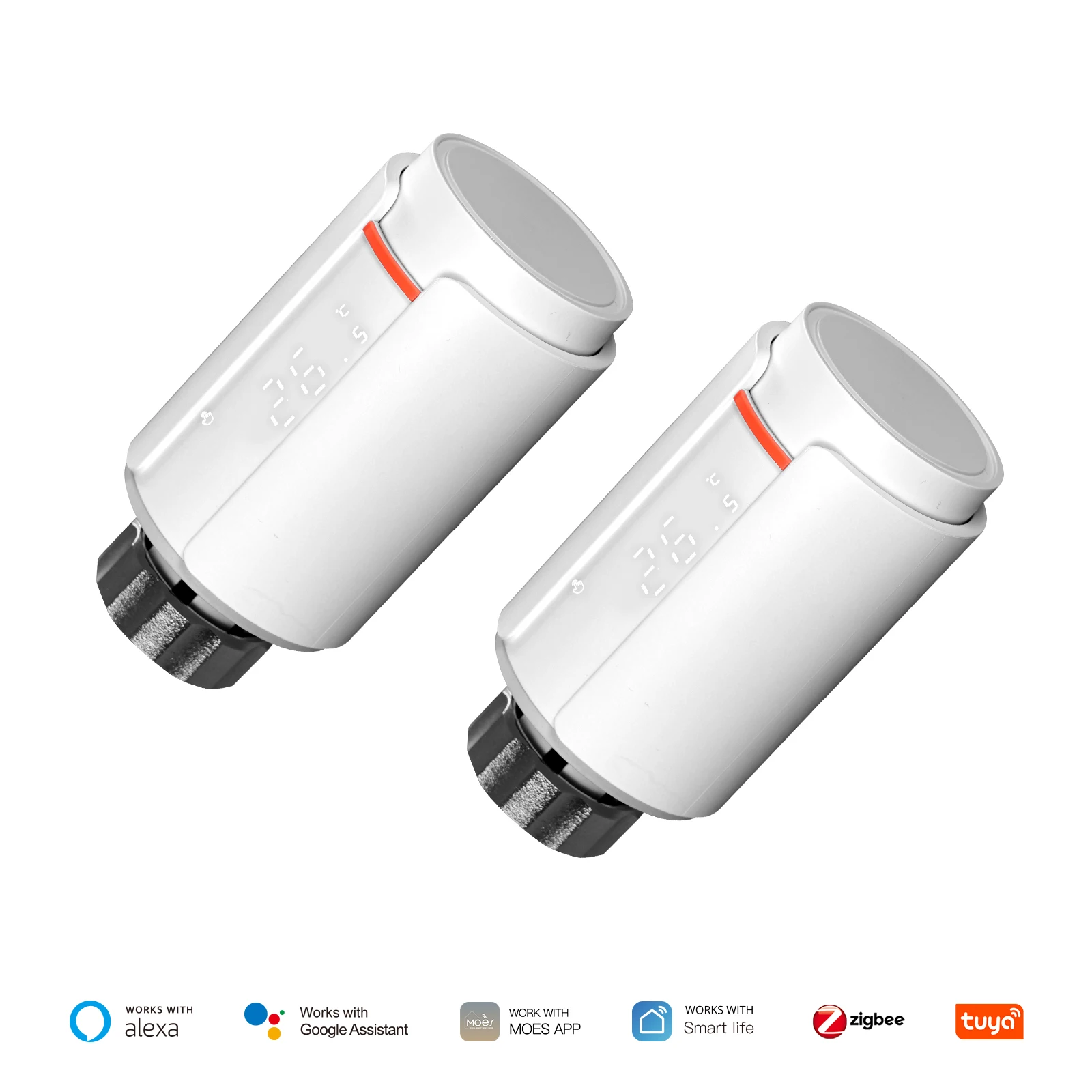 

MOES Tuya Smart ZigBee термостатический радиаторный клапан TRV программируемое приложение дистанционный контроллер температуры поддержка Alexa Google Home