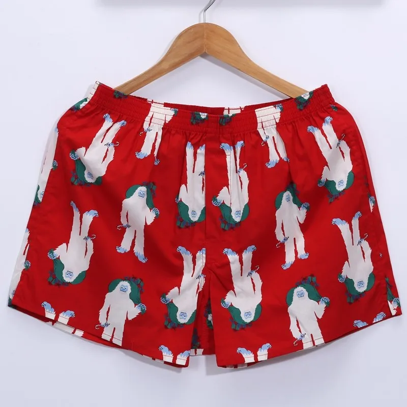 NEW Men's Clothing Shorts Woven Cotton Pants Breathable Underwear Household Sleep Bottoms