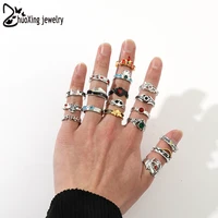 free shipping trendy finger ring women accessories metal set rings fashion jewelry open ring for men jewelry steampunk style