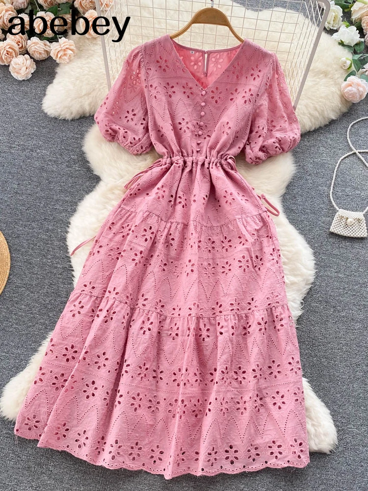 Женское однотонное платье без рукавов с V-образным вырезом