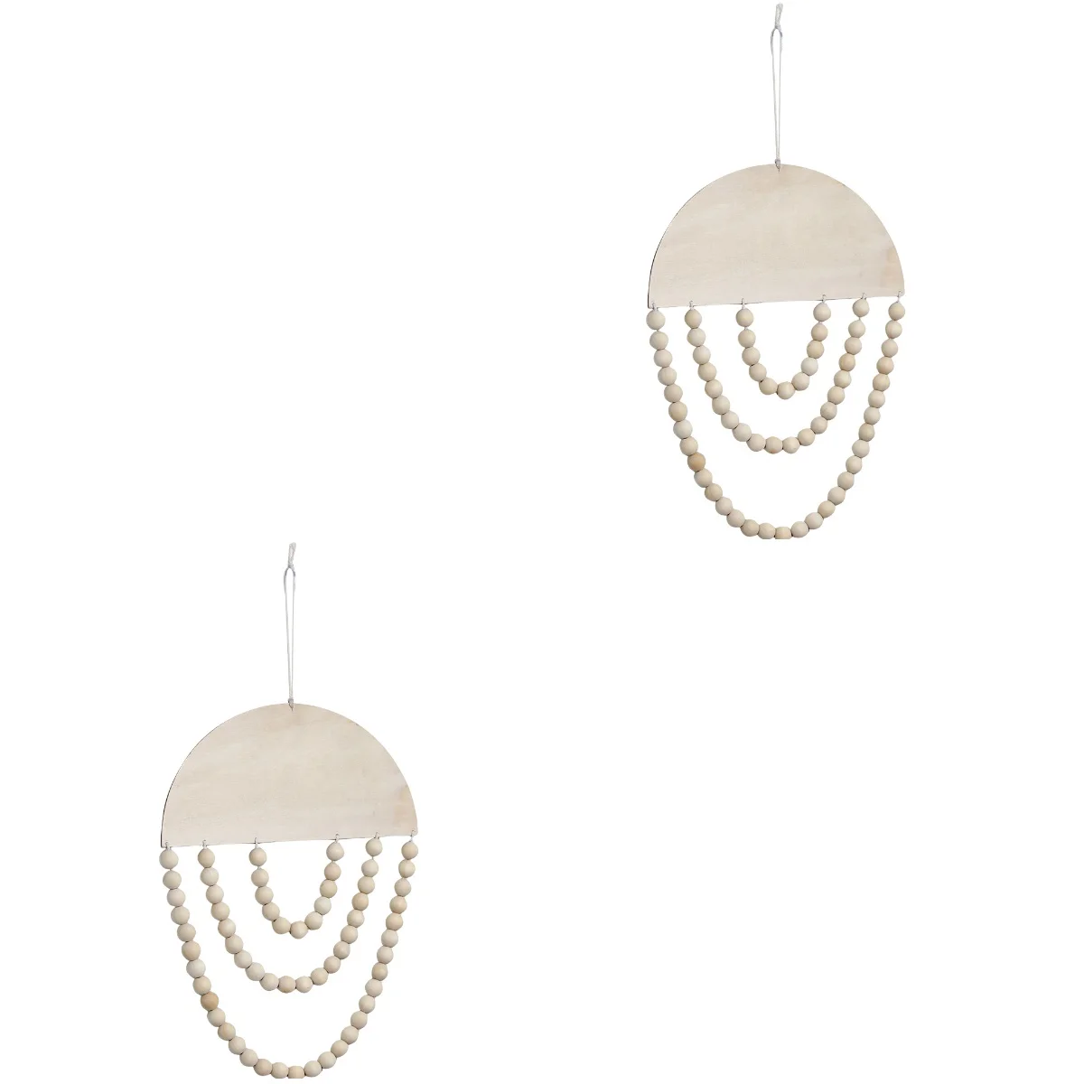 

2pcs Creative Wooden Beads Hanging Decor Hand-made Wall Pendant Home Decoration