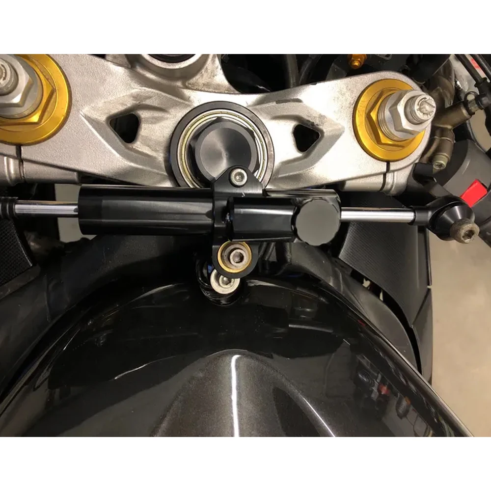 Фото ZX6R демпфер, новые аксессуары для мотоциклов для Kawasaki Ninja ZX6R Ninja ZX-6R 2005-2006, рулевой демпфер с кронштейном №3
