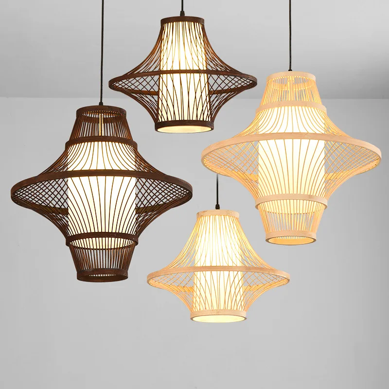 

Japanese Style Pendant Lights Modern Bamboo Hanging Lamp For Dining Room Bedroom Study Bar Decor Lighting Home Kitchen Fixtures
