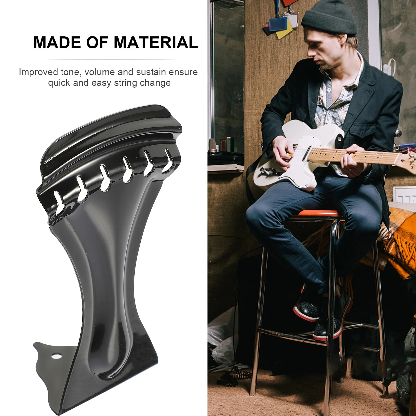 Гитарное оборудование Dobro Part Tailpiece Echo Сменная струна перламутрового резонатора