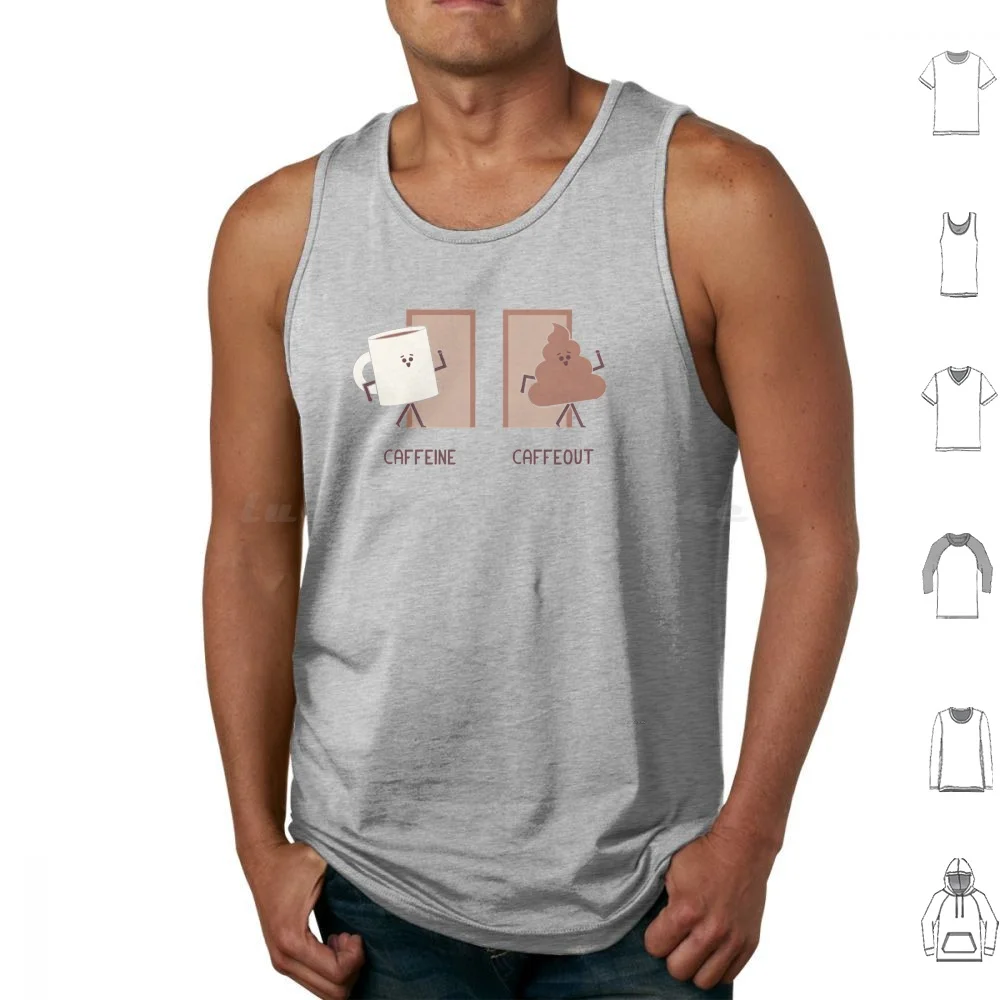 Хлопковые майки с принтом кофейного цвета Искусственное искусство Шутливый юмор